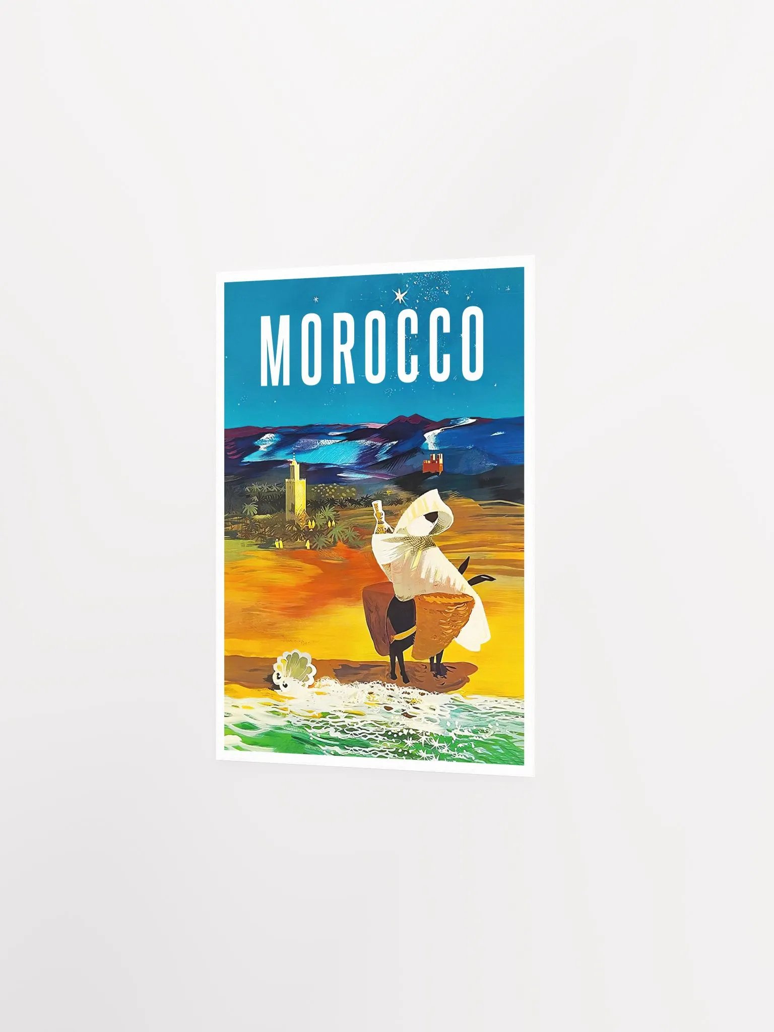 Morocco, Africa, 1960 — retro vintage travel poster product image (7)