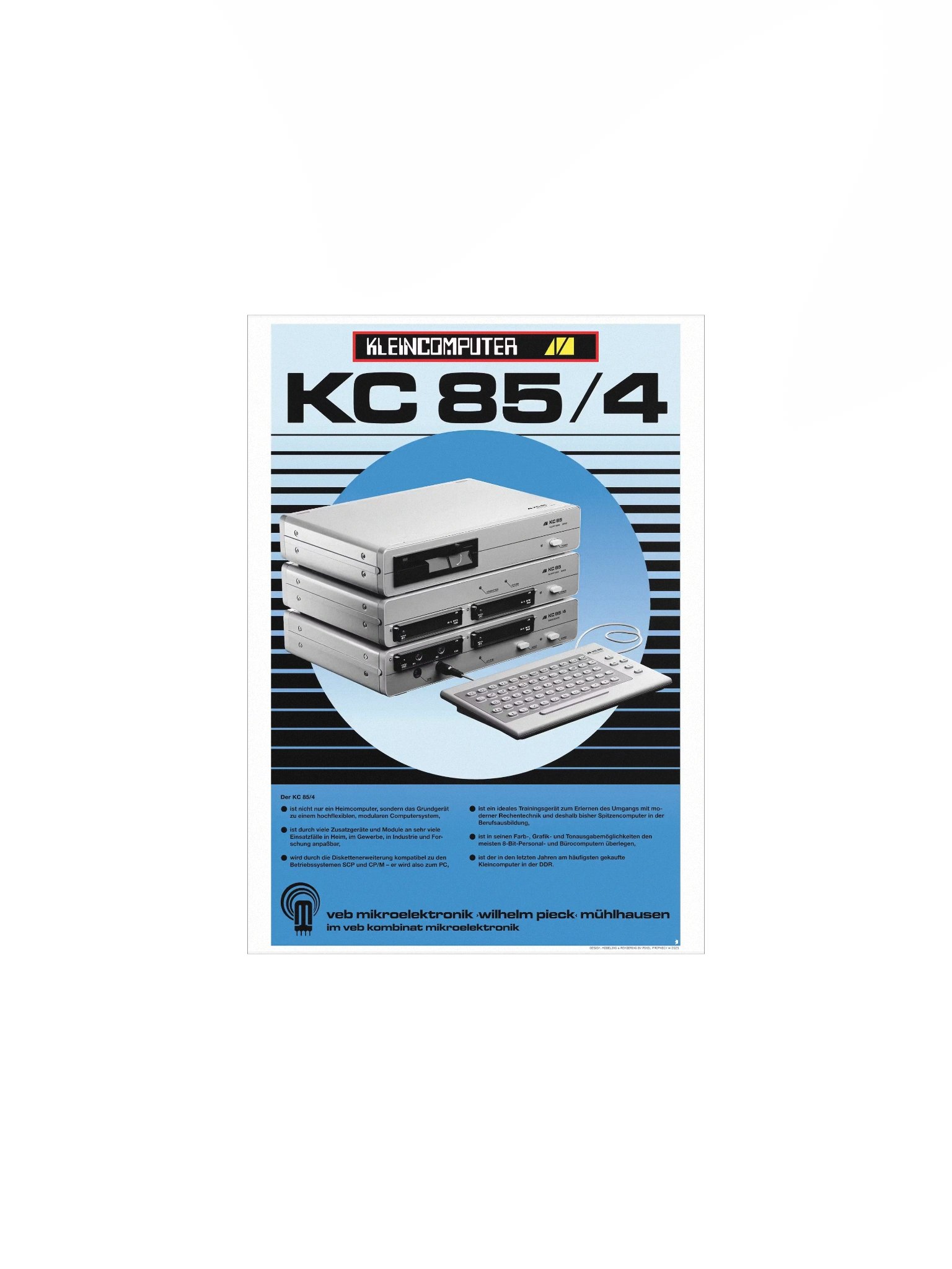 DDR Kleincomputer KC85/4 Poster (pristine design) product image (1)