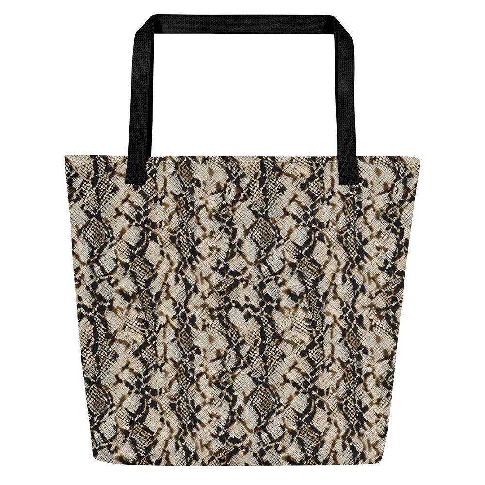 Beige Snake Pattern Tote Bag product image (1)