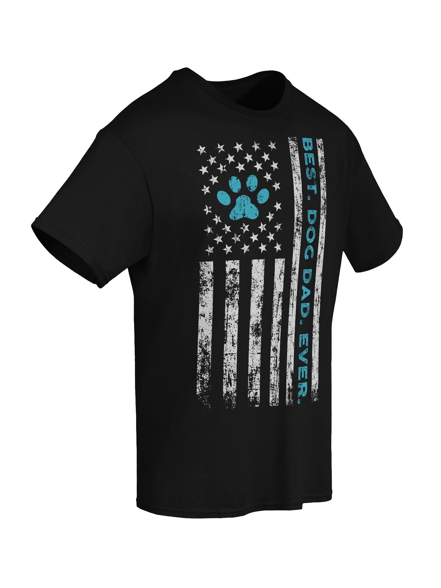 USA Flag Best Dog Dad Ever Paw T-Shirt product image (58)