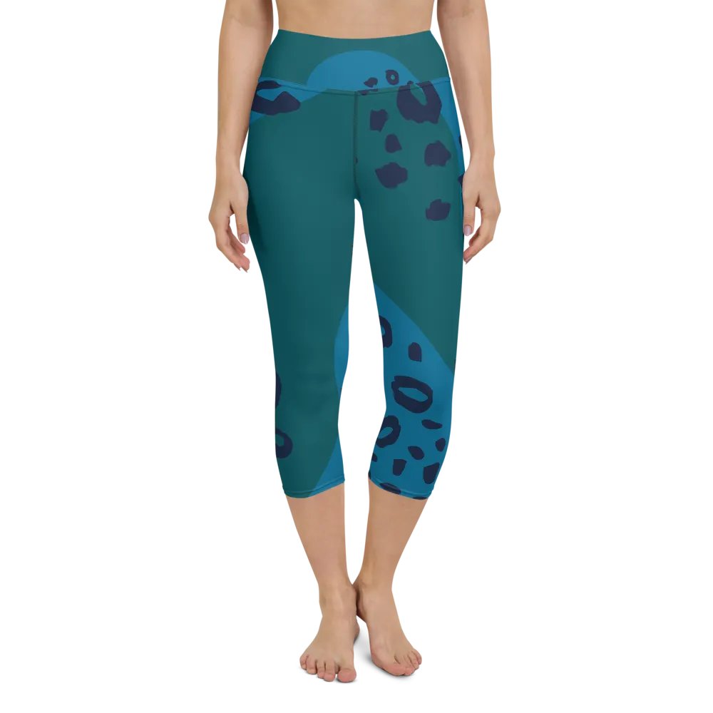 Teal Leopard Yoga Capri Leggings product image (4)