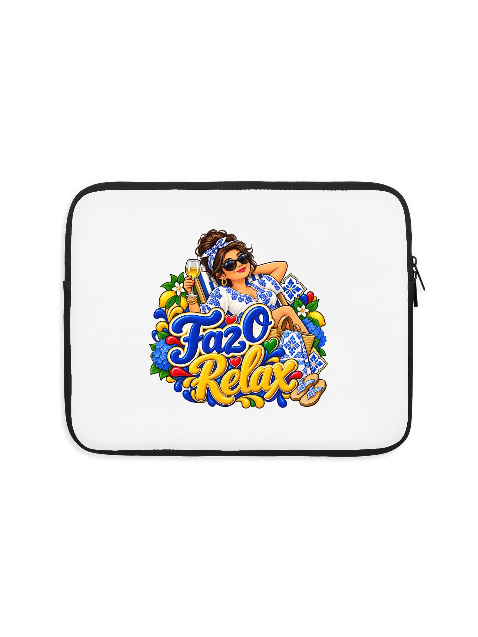Faz O Relax – Funny Portuguese Saying Laptop Sleeve product image (1)