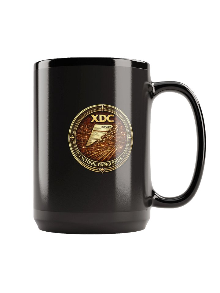 T-Bone Crypto Coin Crest Mug (XDC | Where Paper Ends) | Black product image (1)