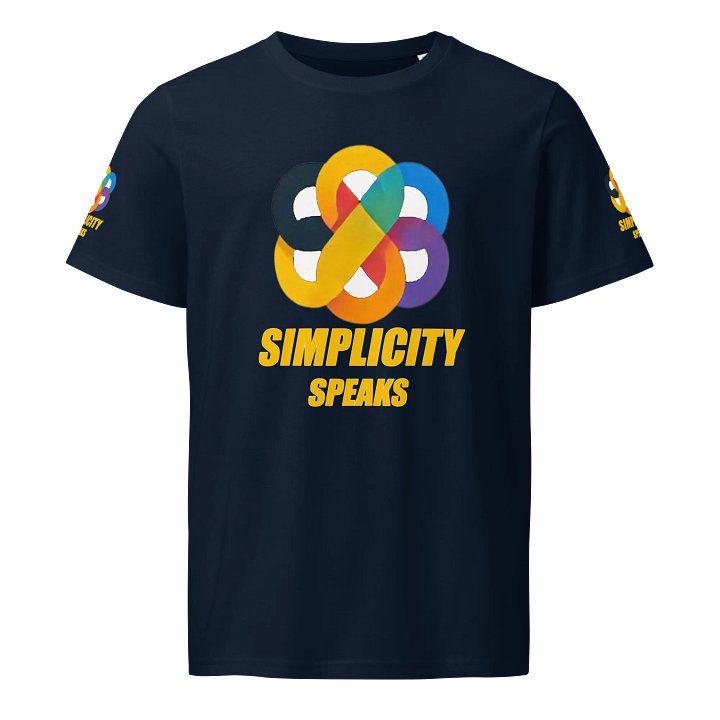 Simplicity Speaks Unisex Organic Loop Design T-Shirt product image (1)