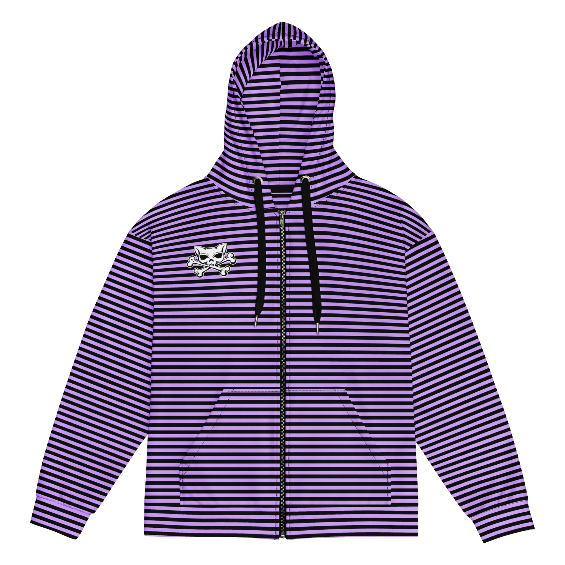 Blaque and Purple Stripped Hoodie product image (1)