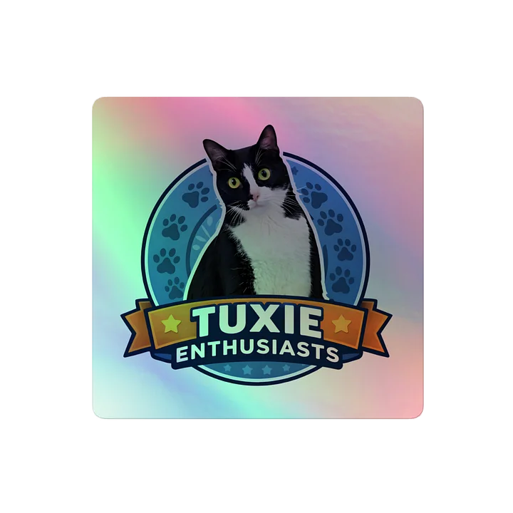Tuxie Enthusiasts Holographic “Tuxie Glow” Sticker product image (2)