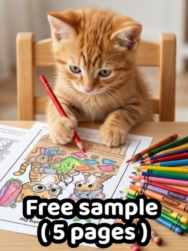 FREE SAMPLE: (5 Printable Coloring Pages) Twinkle & Little Sue product image (1)
