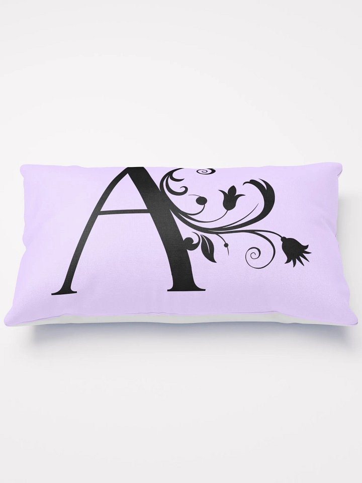 Letter A Lavender Throw Pillow product image (2)
