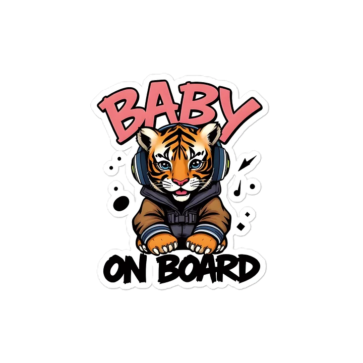 Cool Tiger Urban Style Car Decal - 5x5 Premium Vinyl Sticker - Streetwear Inspire Tiger with Headphones Graphic for Cars and Jeeps product image (1)
