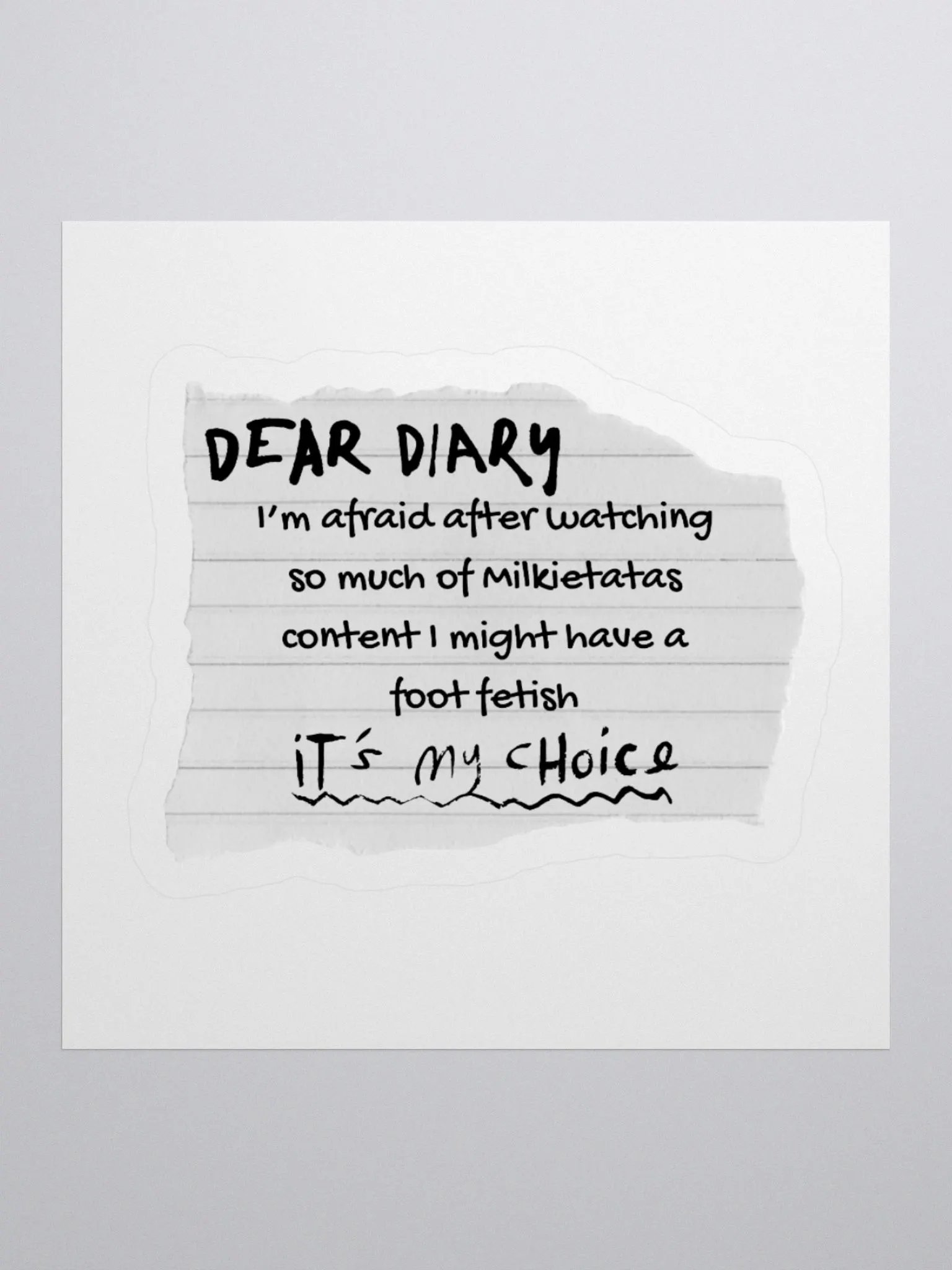 "DEAR DIARY" Sticker product image (3)