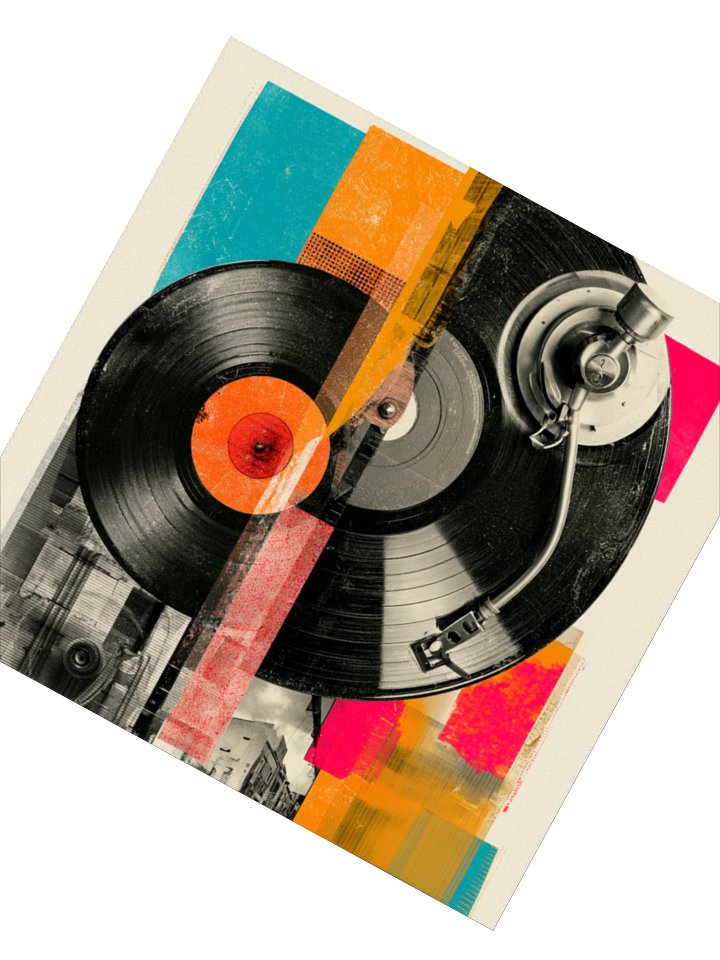 Retro Vinyl Collage Kiss Cut Stickers product image (4)