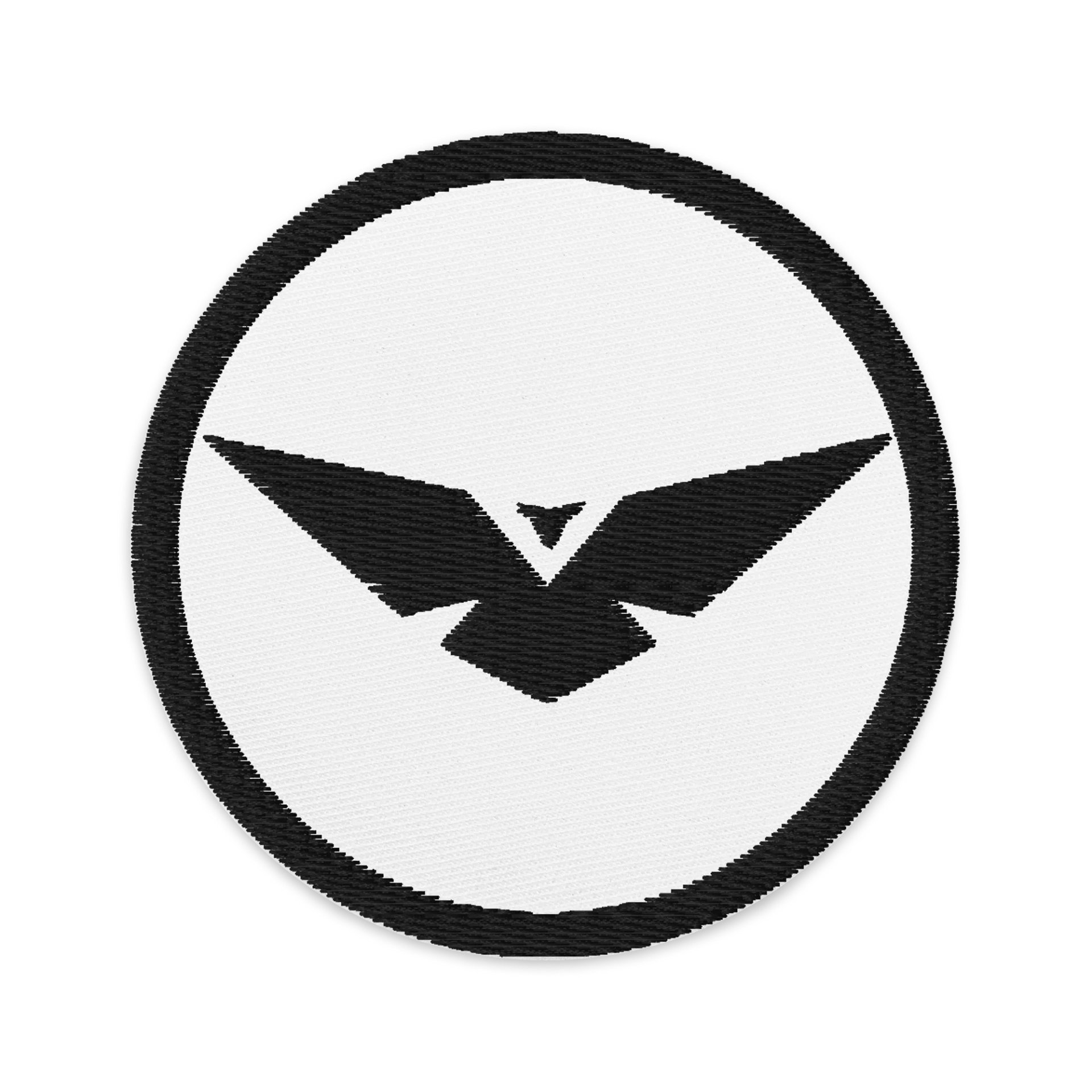 White Embroidered Circle Patch product image (1)