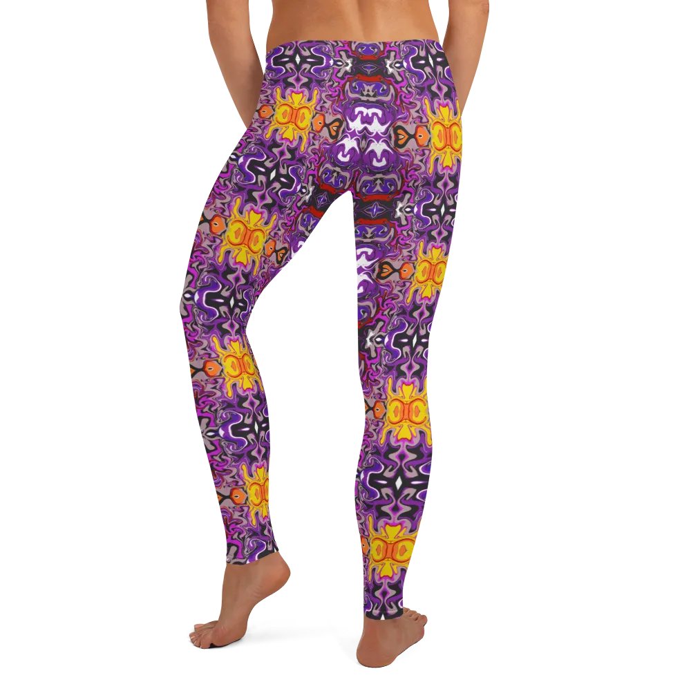 Purple African Inspired Symmetry Design Leggings product image (9)