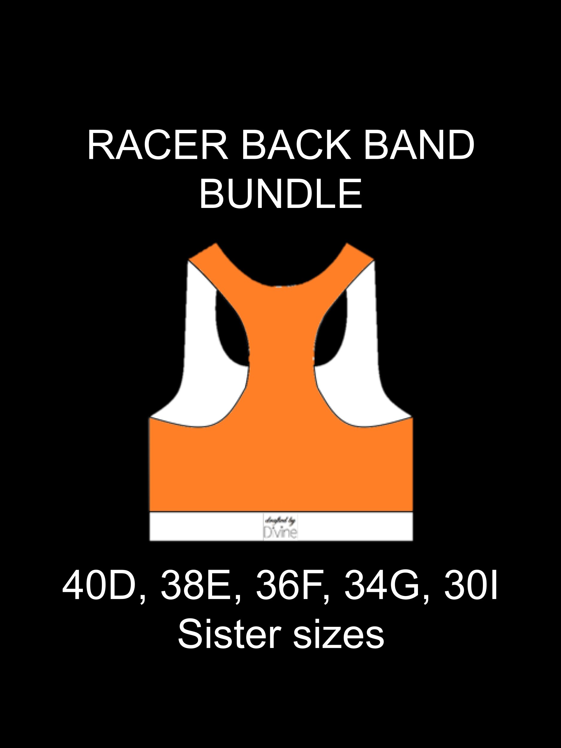 Racer Back Band Bundle for 40D, 38E, 36F, 34G, and 30I product image (1)