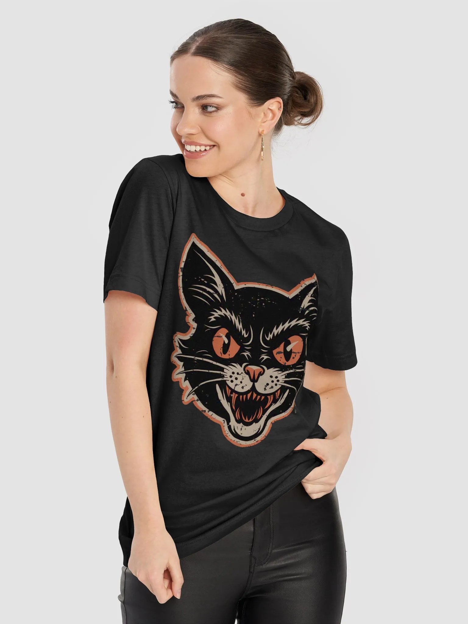 Menacing Cat Vintage T-Shirt product image (81)