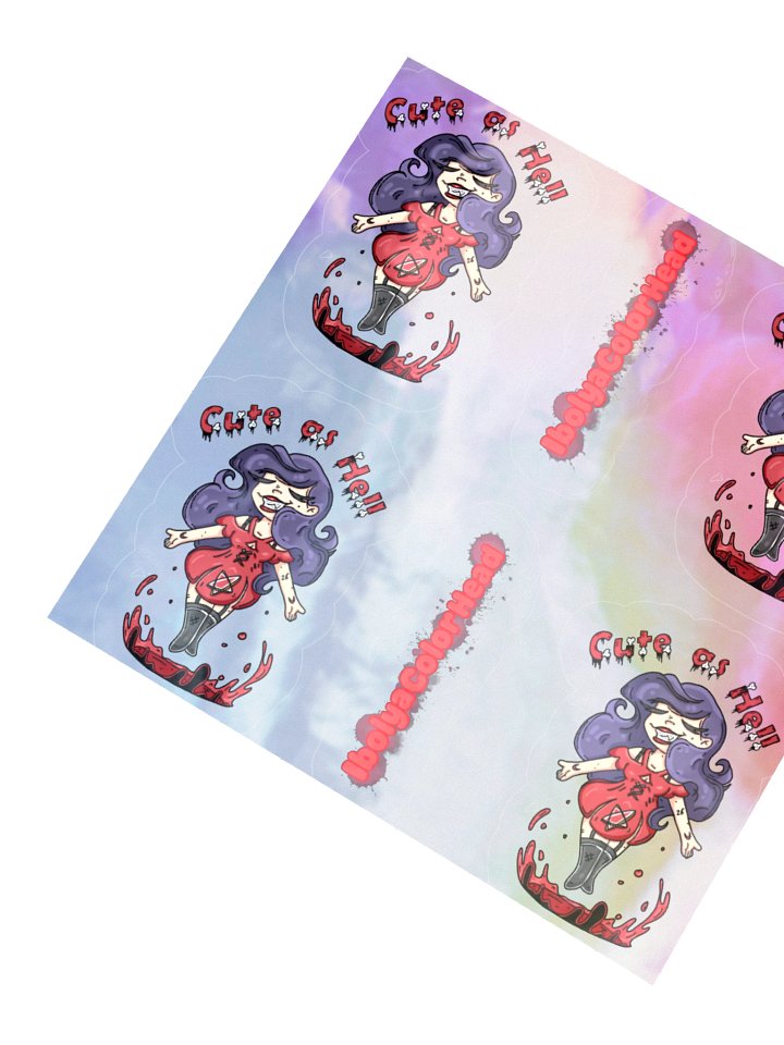 Cute As Hell Holographic Stickers product image (2)