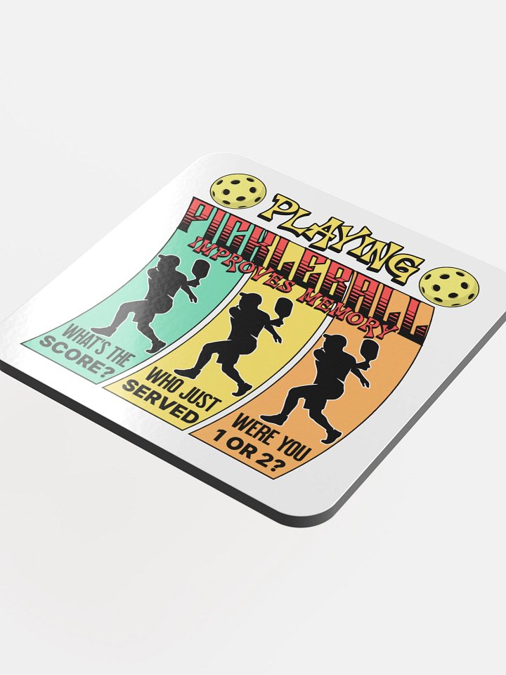 Playing Pickleball Improved Memory Ribbon Coaster product image (1)
