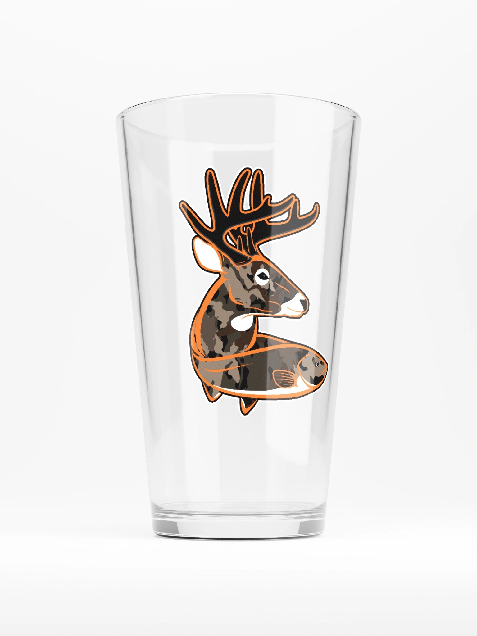 Custom Camo Orange Pint Glass product image (1)