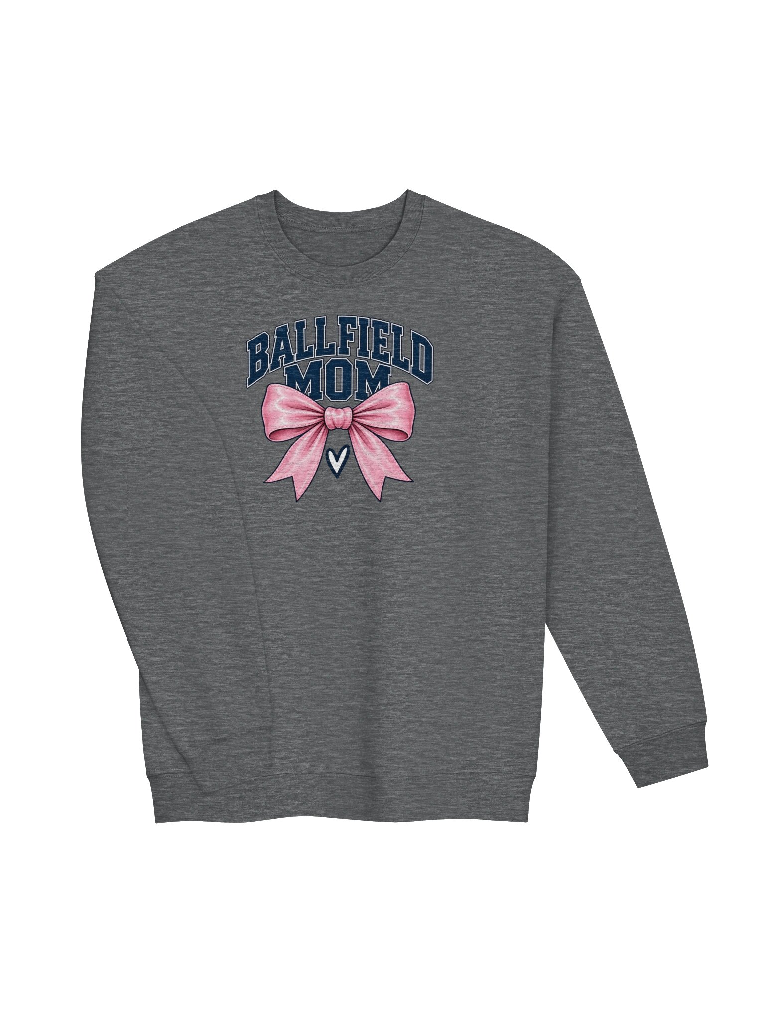 Ballfield Mom Bow Sweatshirt | Baseball & Softball Game Day Crewneck product image (3)