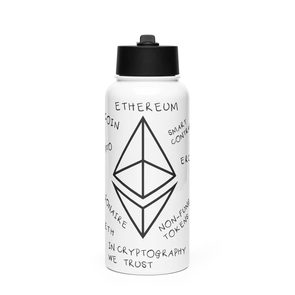 Crypto Geometric Stainless Steel Bottle product image (1)