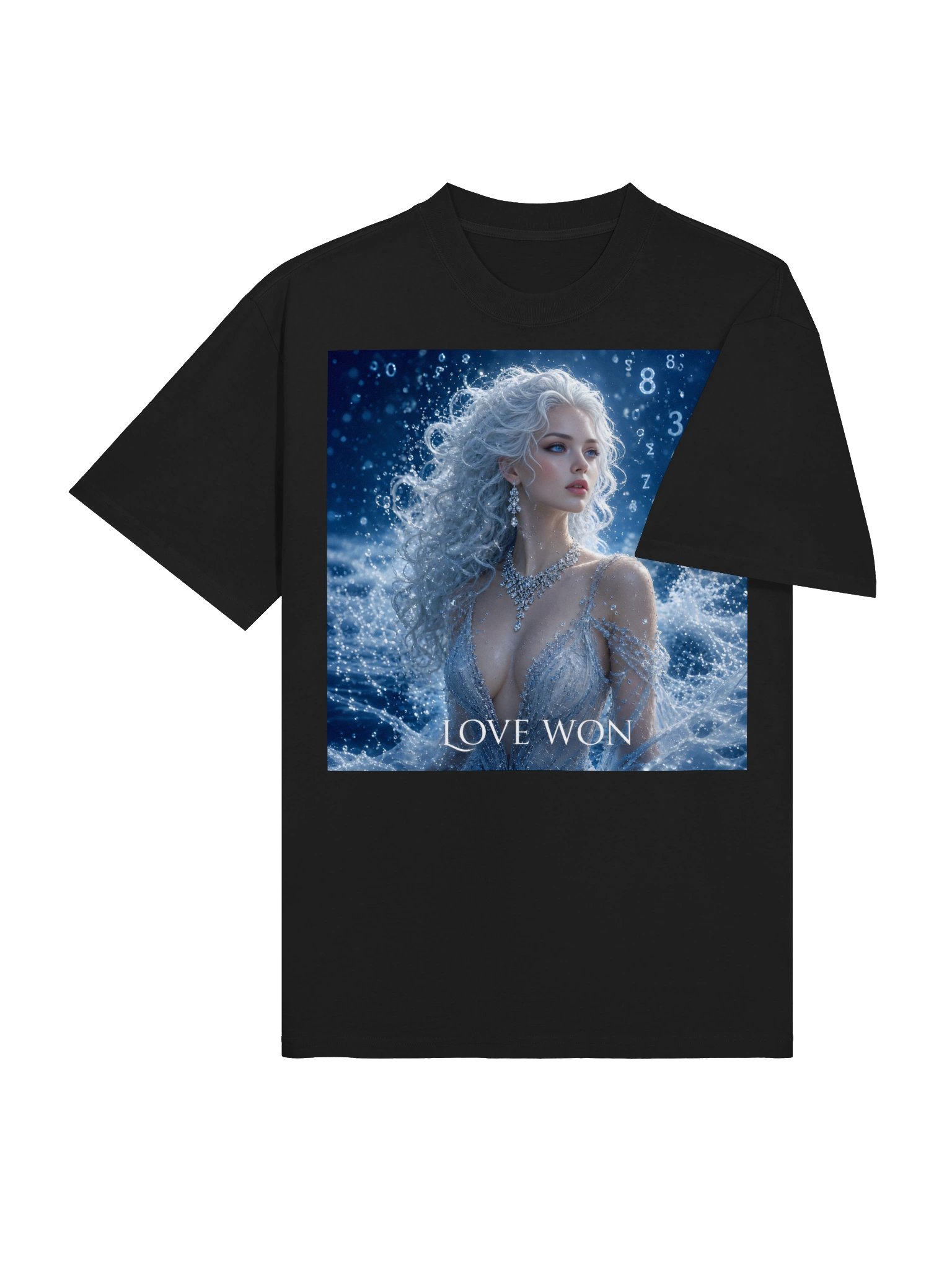 Love Won Fantasy T Shirt | Unisex Oversized Gothic Ocean Queen Shirt for Romantics & Dreamers product image (6)