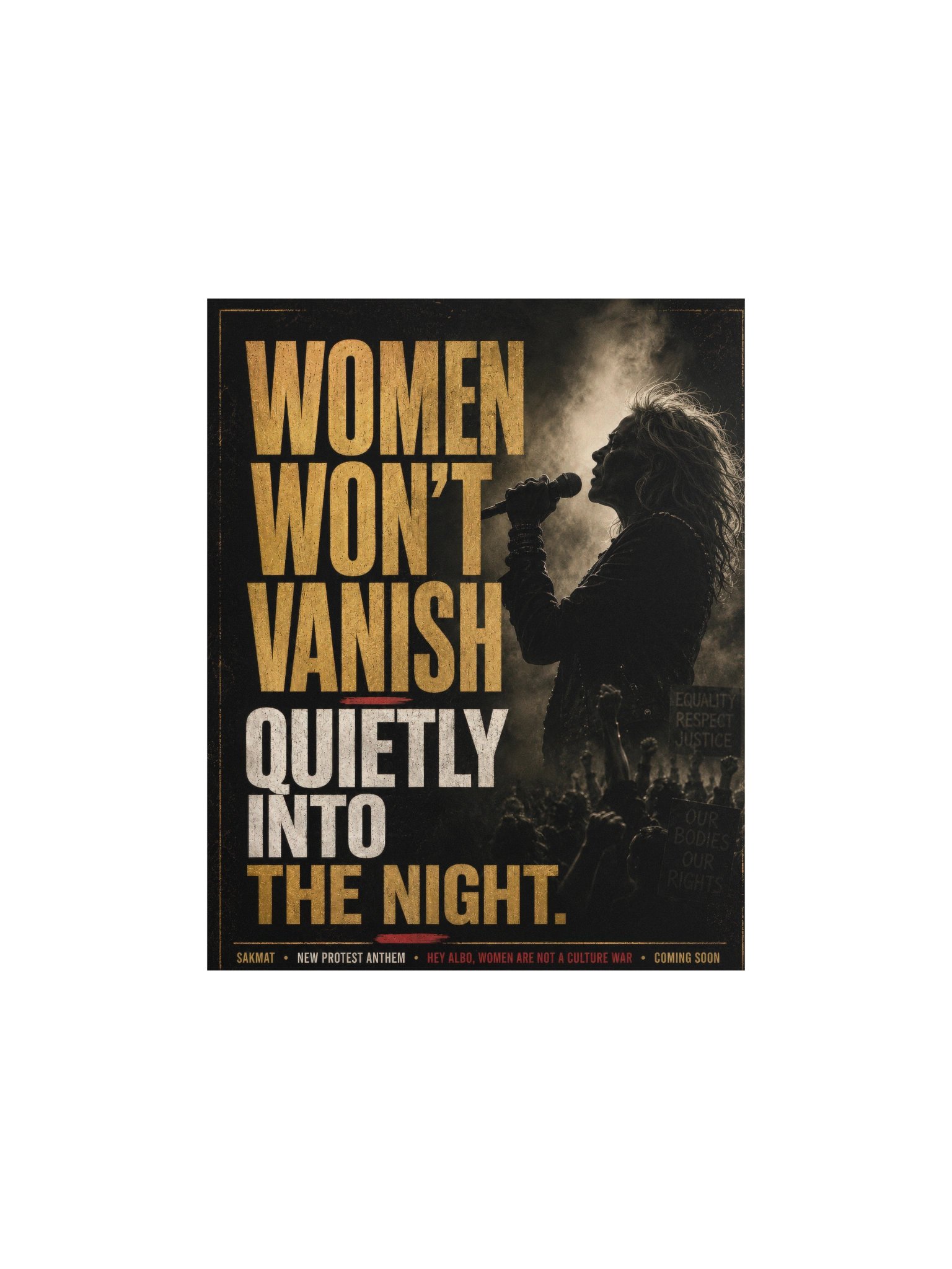 Women Won’t Vanish Quietly Protest Poster product image (1)