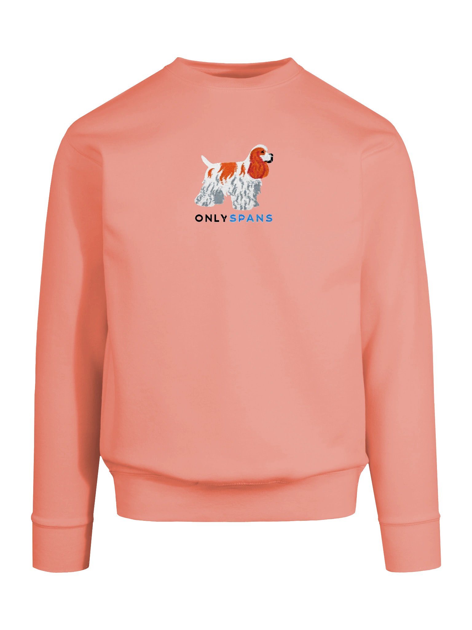 Only Spans Sweatshirt (Embroidered) of an American Cocker Spaniel(Parti Red and White) product image (37)