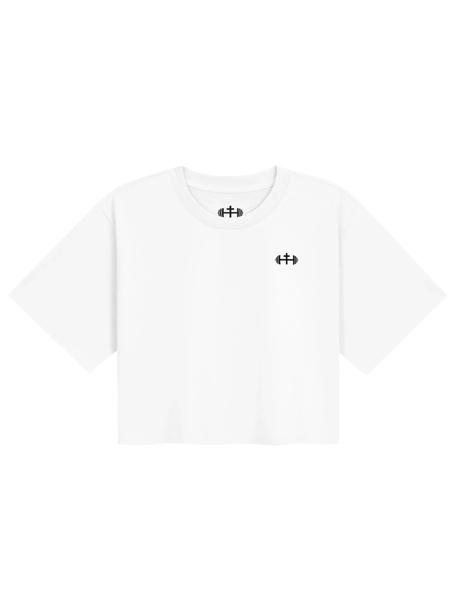 His House Womens Crop Top T-Shirt - Orchid/White/Ecru by His House