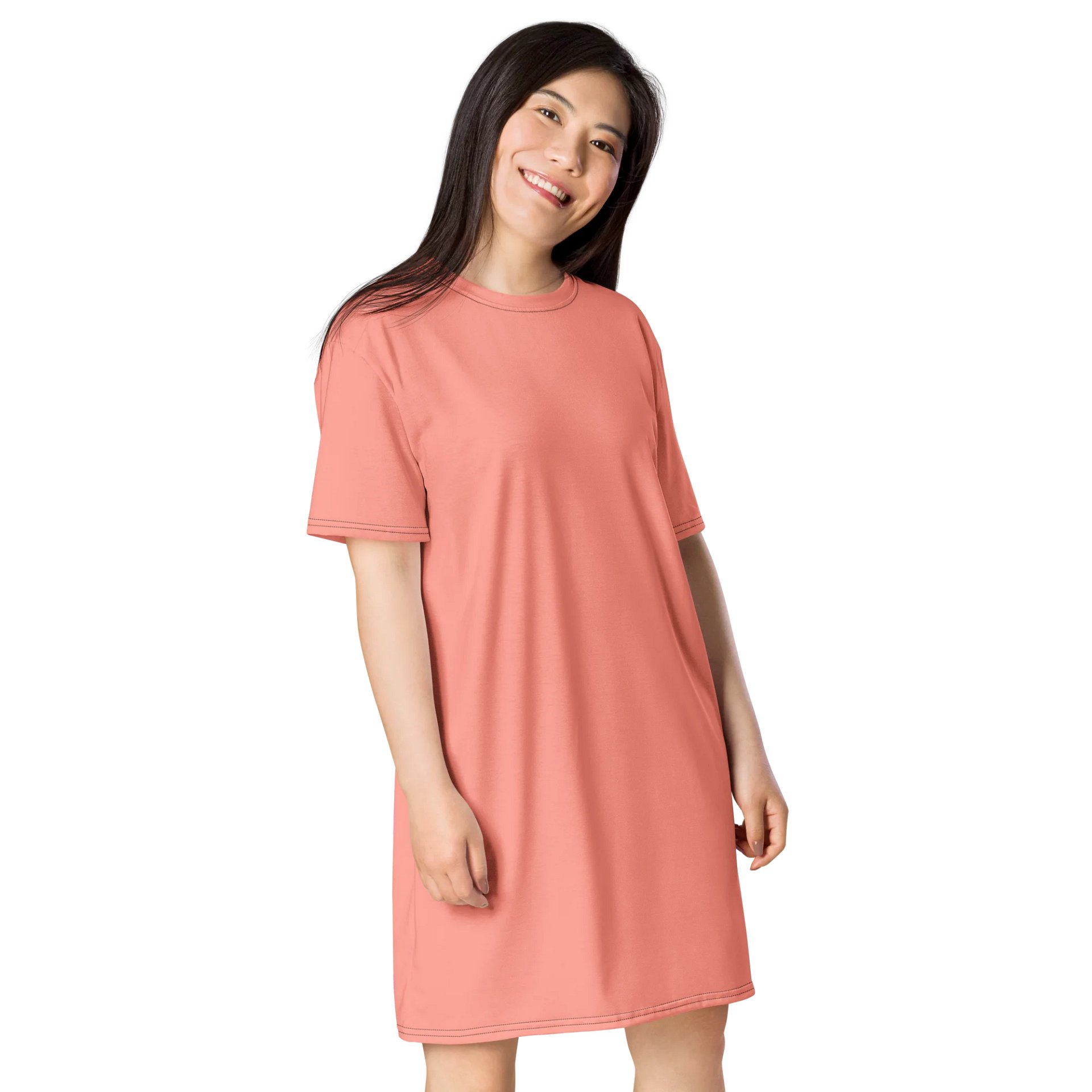 Rose Bud Oversized T-Shirt Dress | Stretchy Fabric | Casual or Formal Style | Sizes 2XS-6XL | Exclusive Design product image (4)