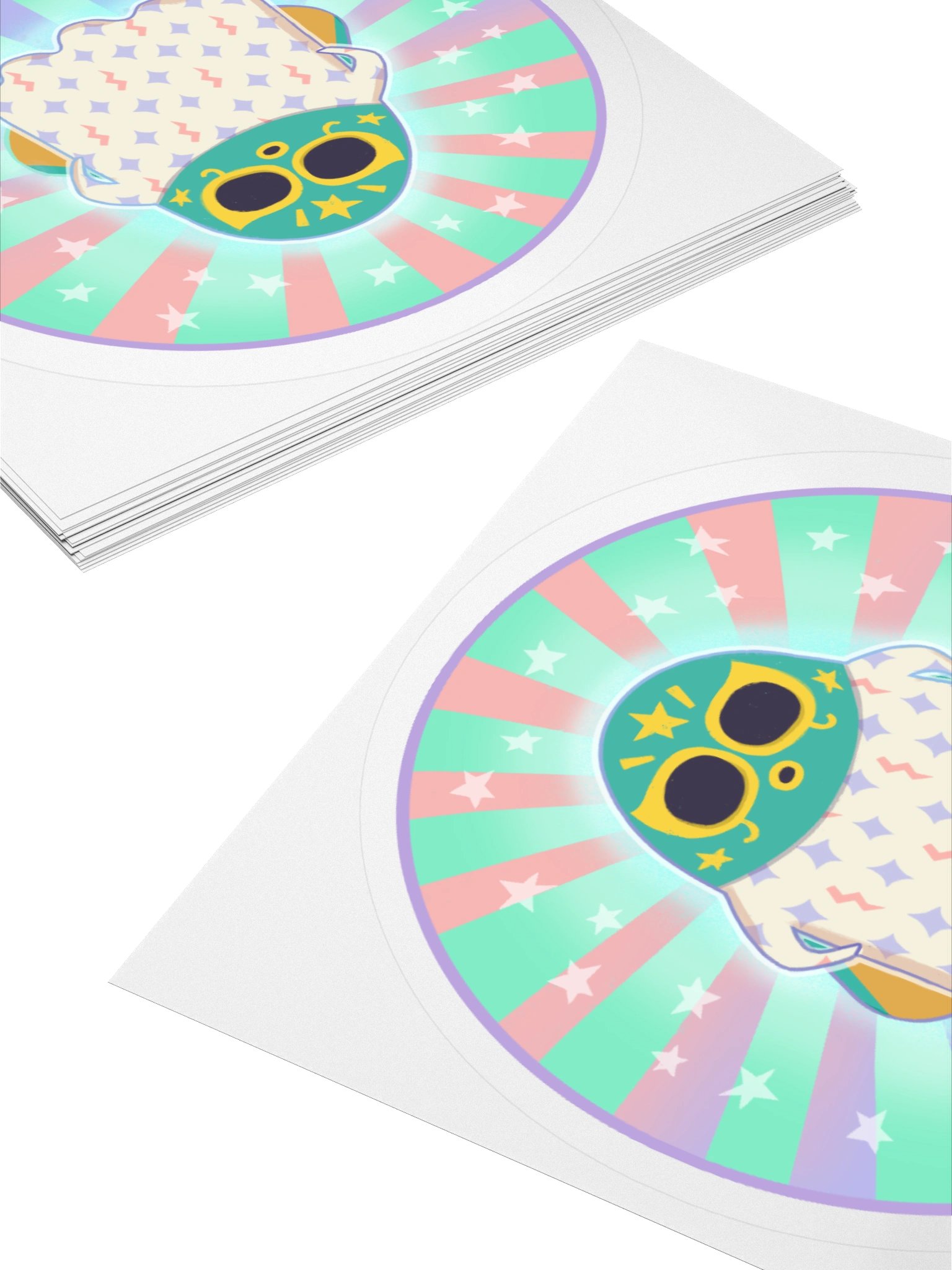 Pastel Little Ghost Luchador - Vinyl Sticker product image (3)