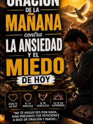 Oración de la Mañana: La Ansiedad Quiere el Primer Turno de Tu Día. Esta Oración Se Lo Quita. No angusties por nada — no por algunas cosas — por nada. Esta oración de la mañana toma cada 