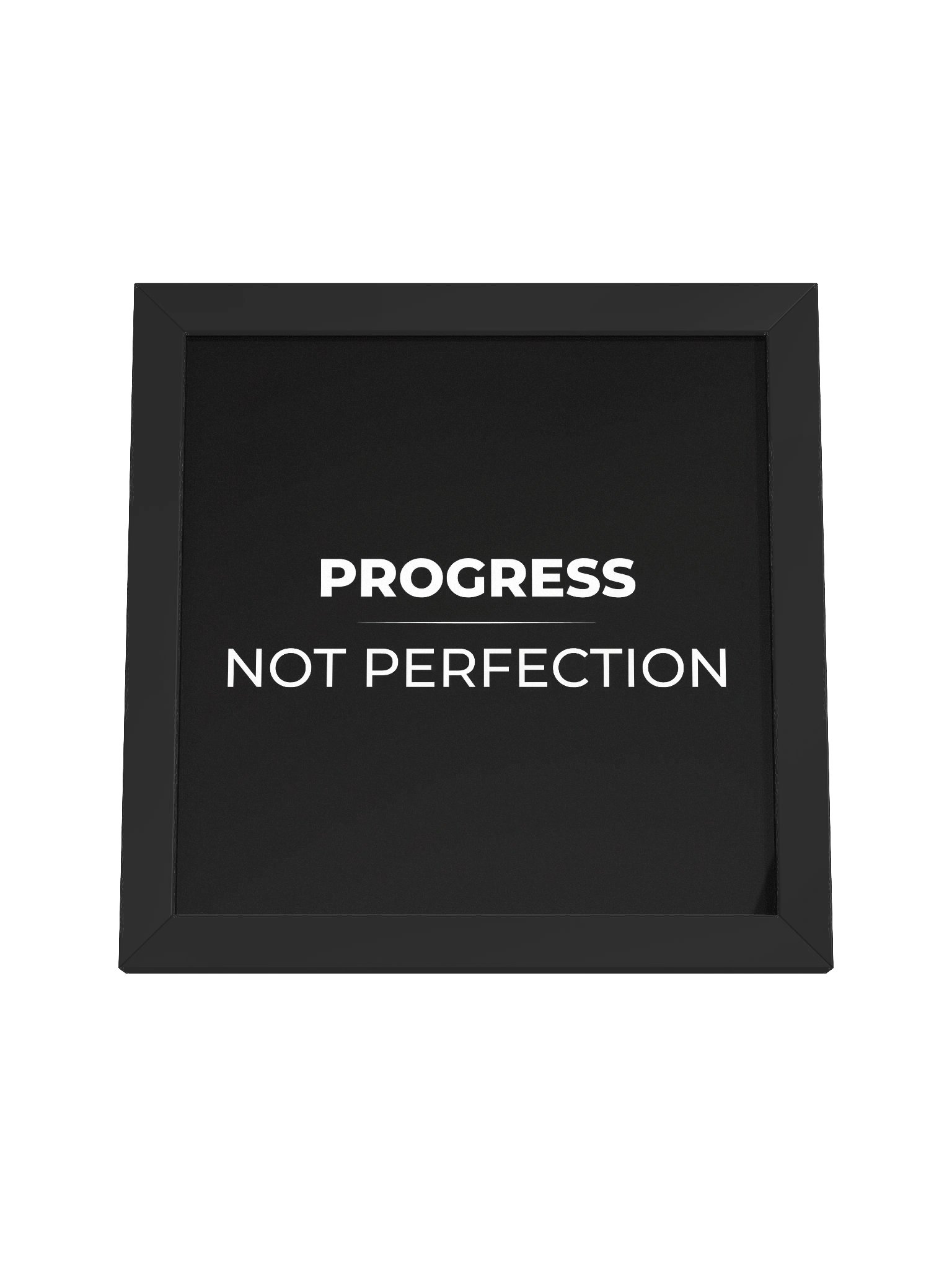 Framed Reminder - Progress. Not Perfection - Black Canvas & Frame product image (7)