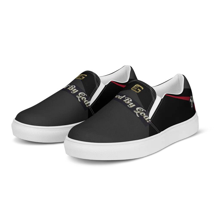 BBG Black with Red Stripe Men's Slip Ons product image (2)