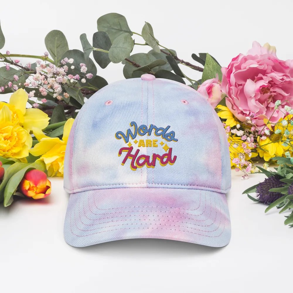 Words Are Hard Tie-Dye Hat product image (37)