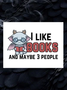 Books and Maybe 3 People - Lil' Dragon Sticker product image (1)
