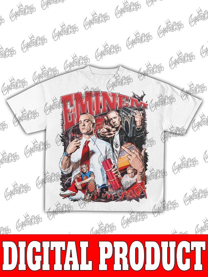 Eminem Slim Shady The Death of Slim Shady Marshall Mathers 25th Anniversary Vintage Bootleg Graphic product image (2)