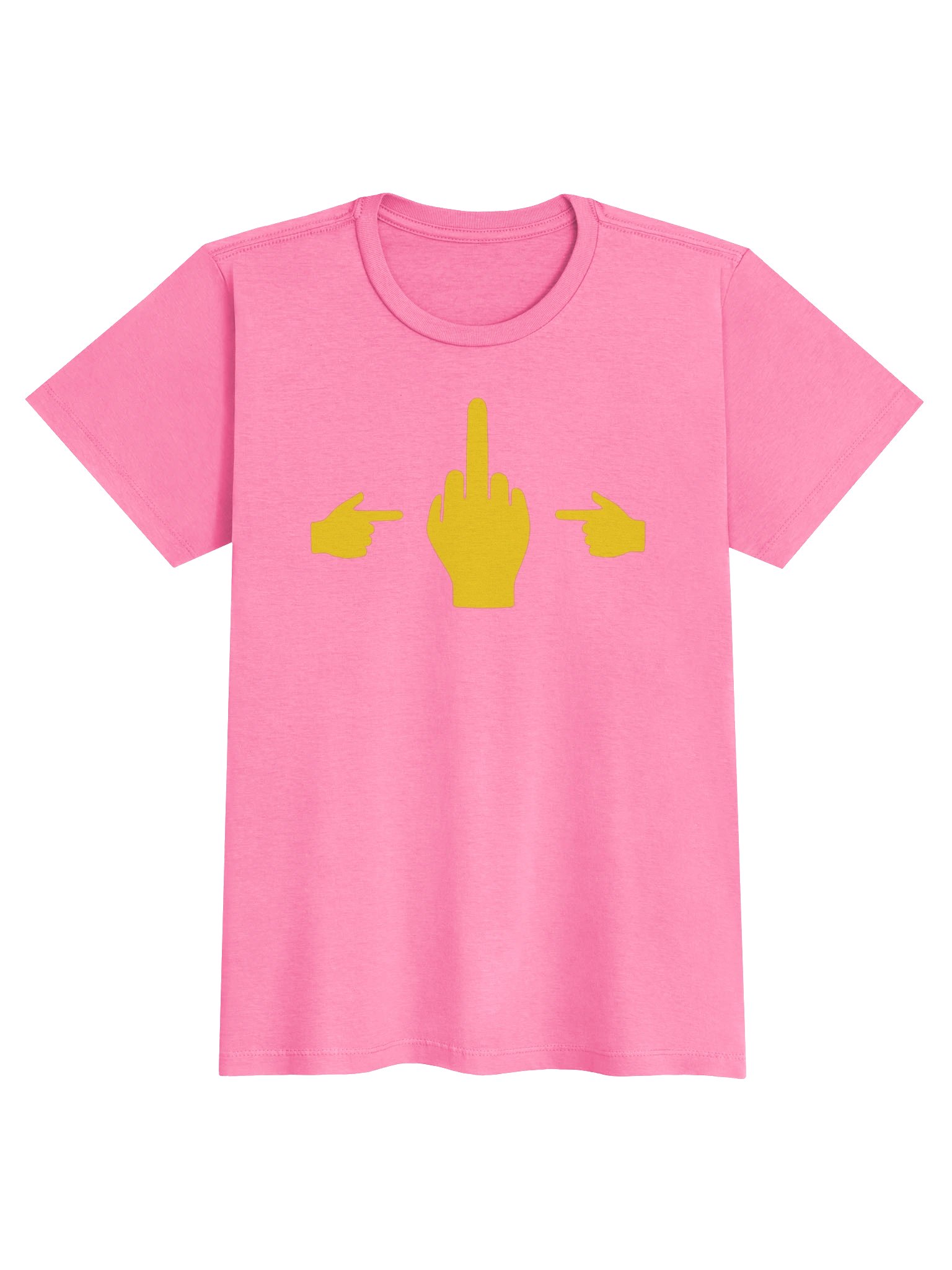 No Middle Finger Point ShopCo Yellow Gildan Women’s Tee product image (1)