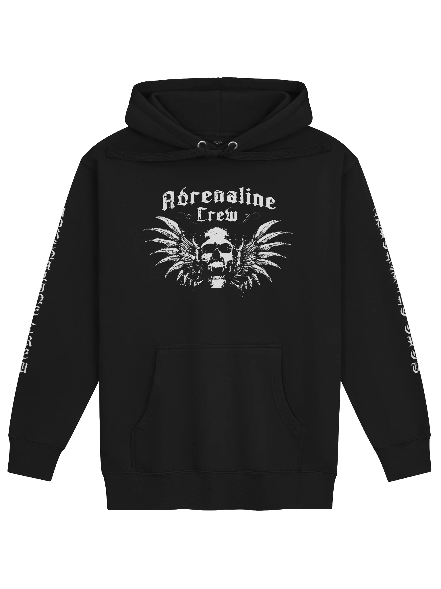Adrenaline Crew Classic Skull Hoodie – Black product image (1)