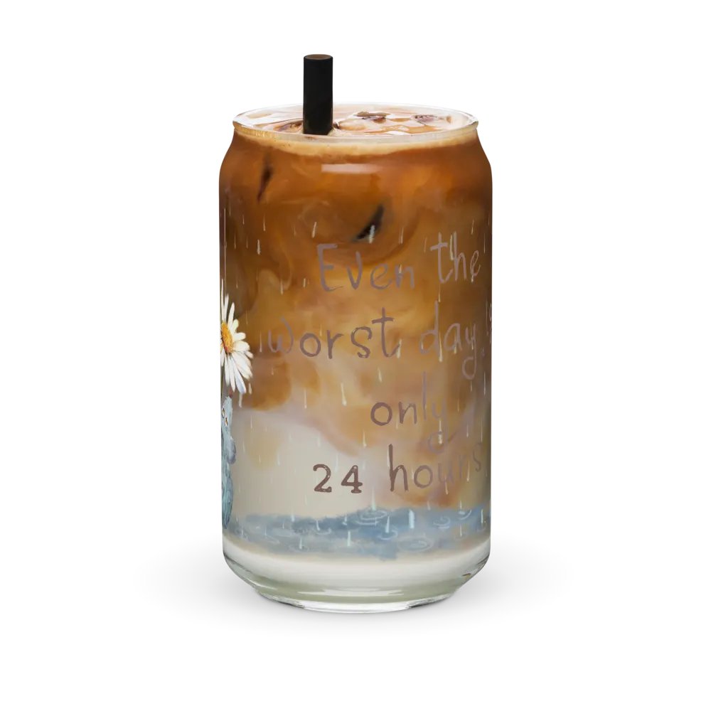 Passing Clouds: Weathering the Storm Glass Can | 16oz | Elegant Drinkware product image (12)