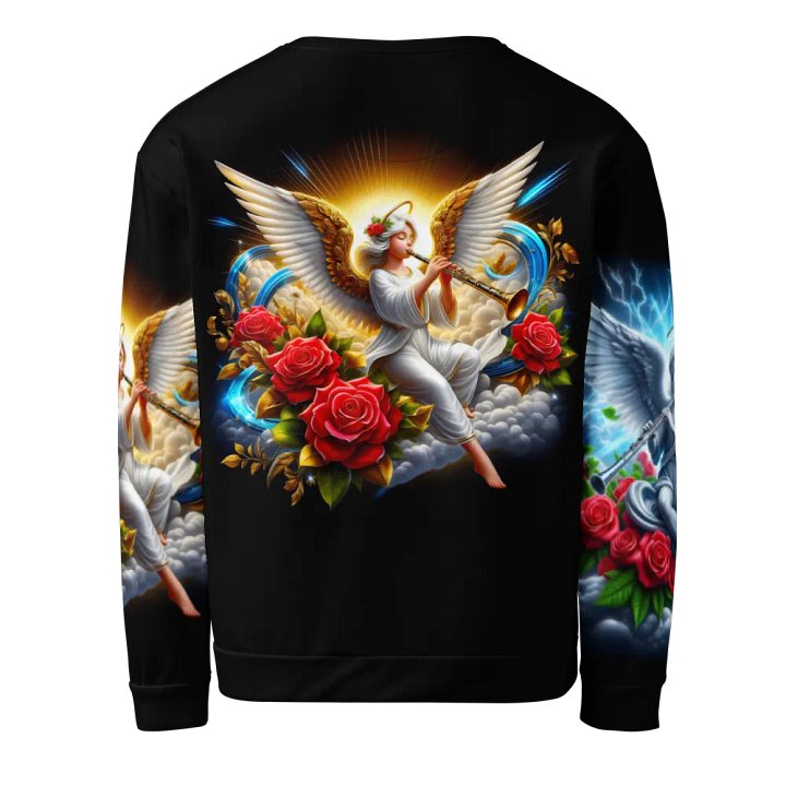 Angels making Music with a Clarinet - All-Over Unisex Sweatshirt #8 product image (2)