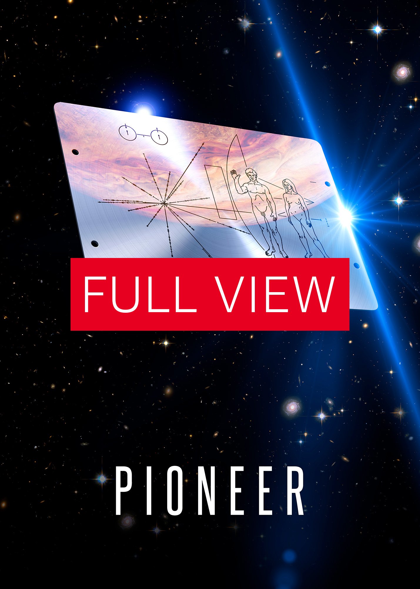 NASA Pioneer 10 plaque, 3D — space poster, science print product image (3)