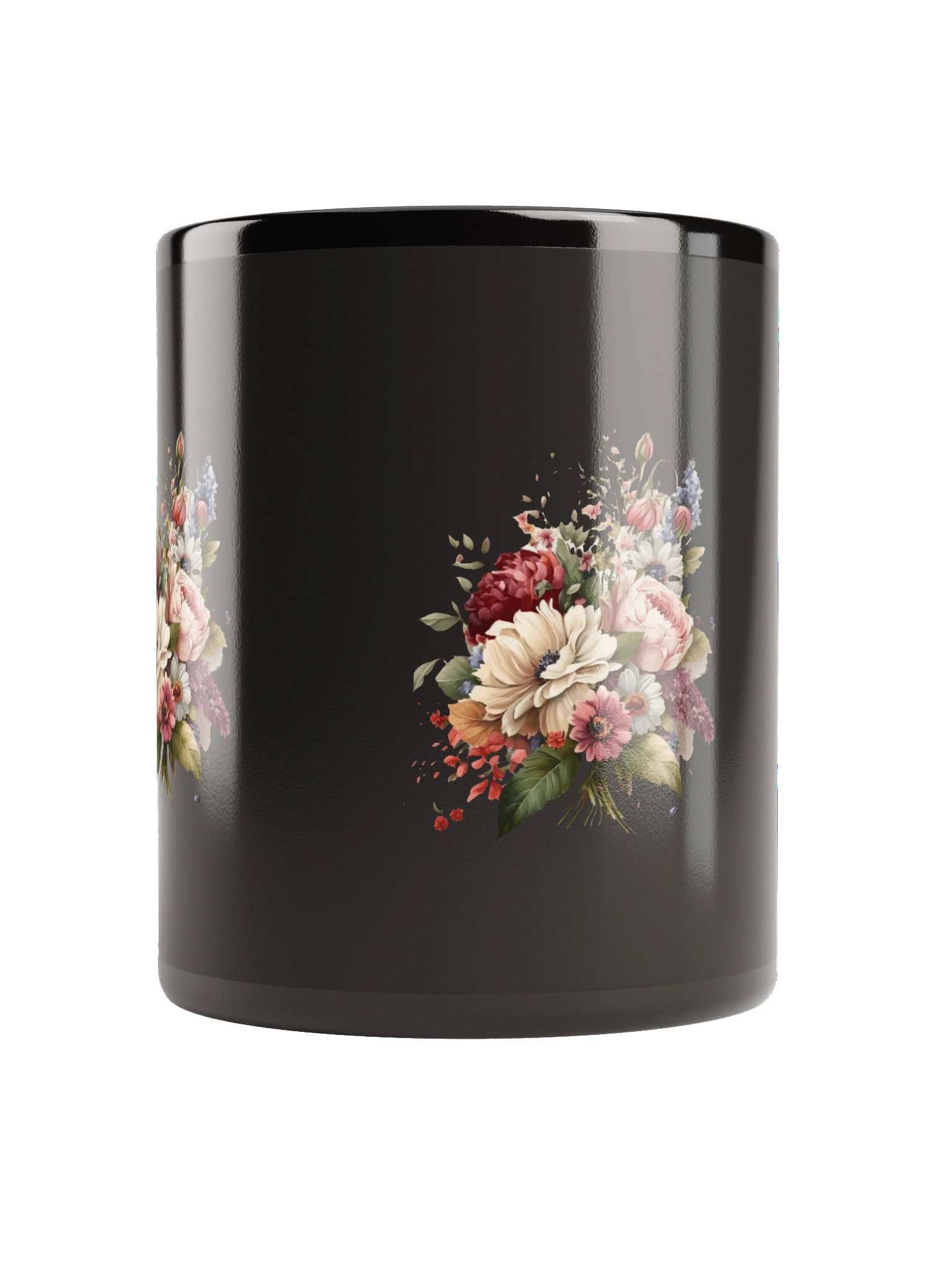 Flowers Black Glossy Mug product image (4)