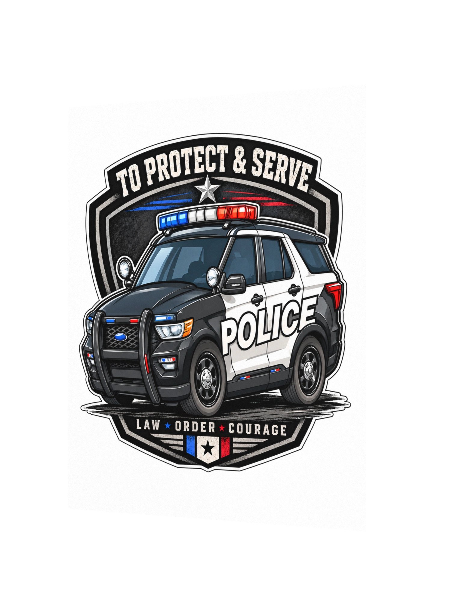 To Protect & Serve – Law Enforcement Tribute Poster product image (3)
