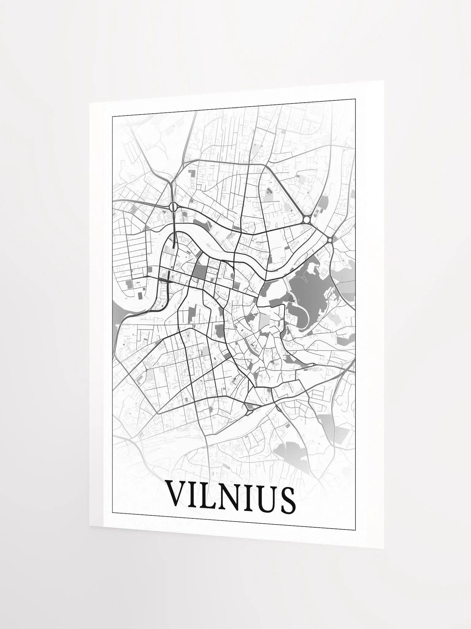 Vilnius, Lithuania, city map print product image (8)