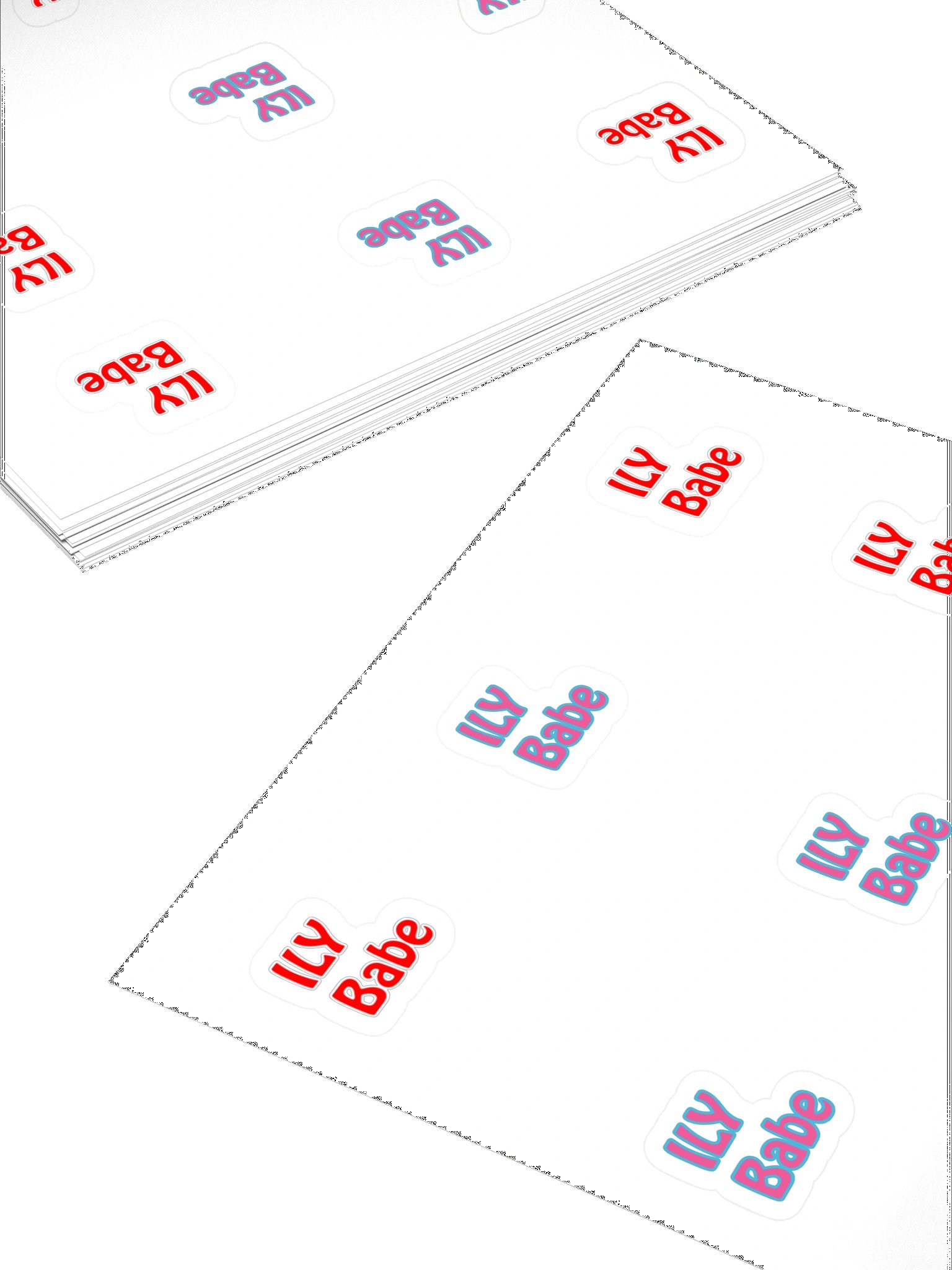 ILY Babe Valentine’s Day Stickers 9PK product image (4)