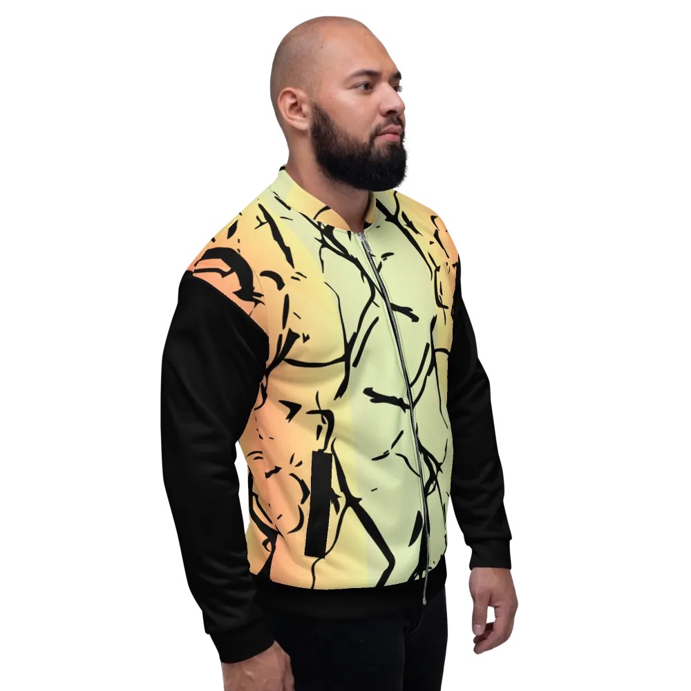 All-over Print Bomber Jacket by Sublicolor 144 /Lime- Orange/Enigma product image (1)