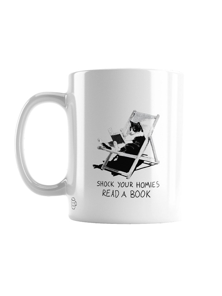 Shock Your Homies Read A Book Mug – Funny Sarcastic Reading Meme Coffee Mug | 11oz Book Lover Gift product image (1)