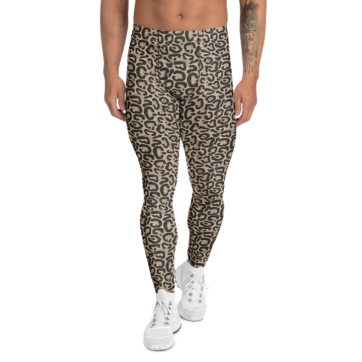 Fashionable Men's Leggings with Bold Brown Animal Print product image (1)