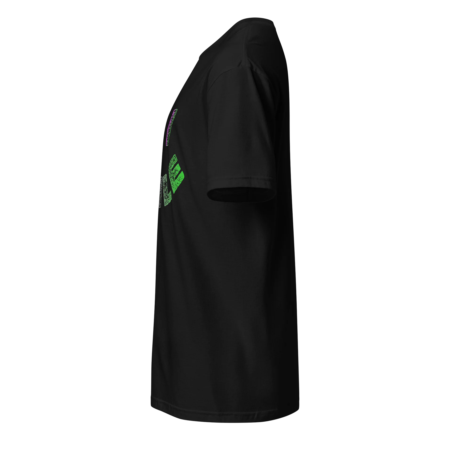 NEON MAGENTA GREEN SPECKLED SMILE TEE product image (4)