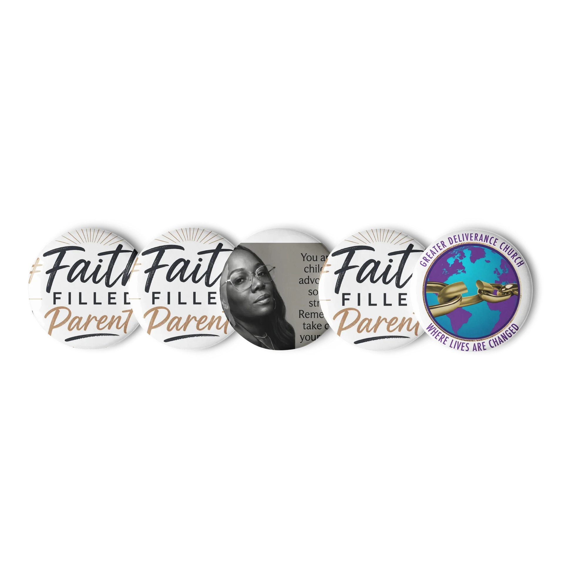 Faith Filled Parent Pin Button Set product image (1)